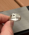 Sterling Sz 9 (19mm) Antique Silver International Sterling Vintage Wrap Vtg Ring