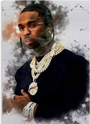 Poster Decorative framed 25'' x 36'' hip-hop rapper Pop Smoke READ!