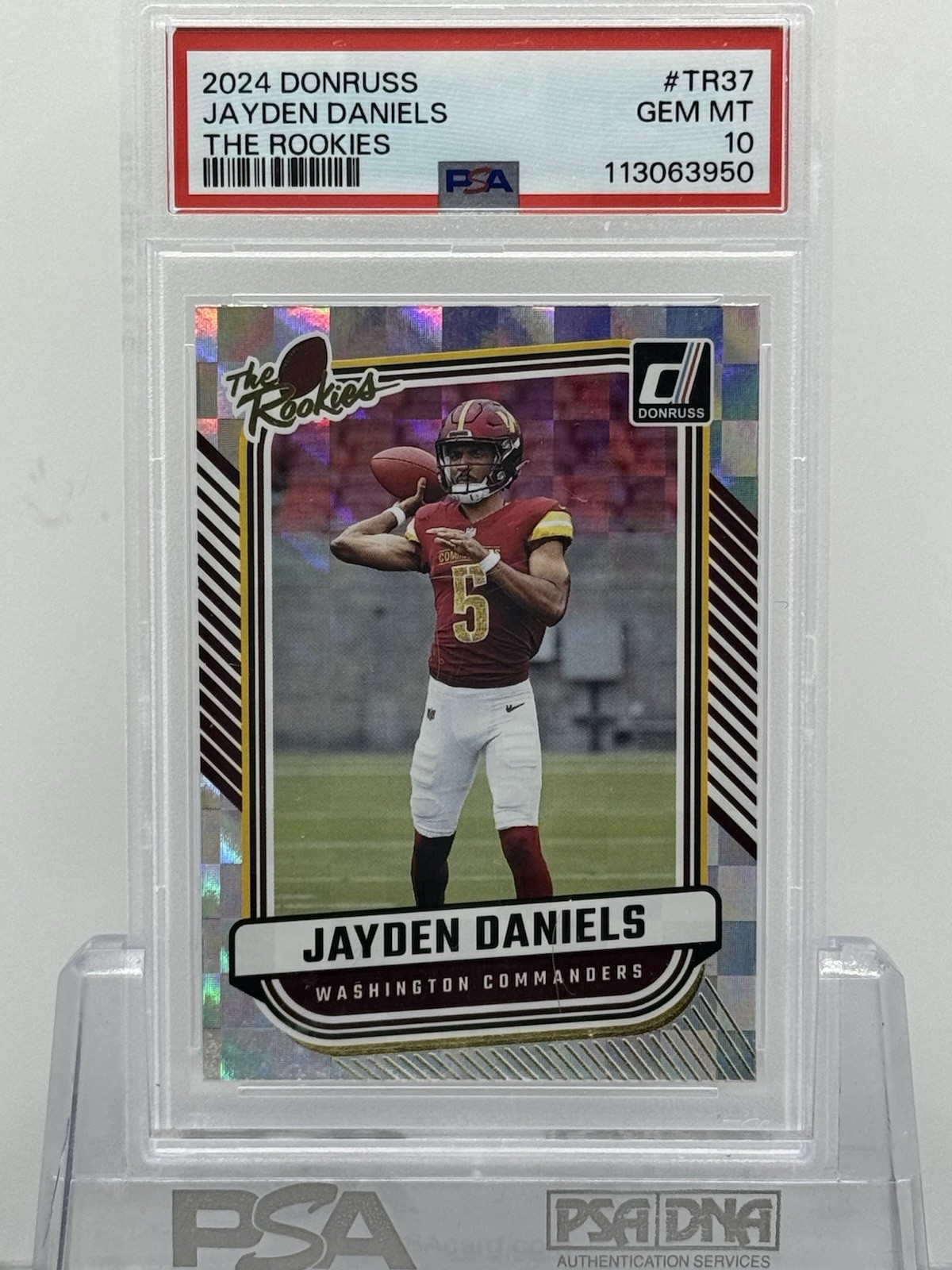2024 Panini Donruss - The Rookies #TR-37 Jayden Daniels (RC) PSA 10