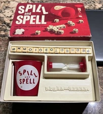 Vintage Spill And Spell Crossword Game Parker Brothers 1966