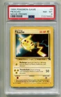 1999 POKEMON MOVIE PROMO PIKACHU #4 NON-HOLO BLACK STAR WOTC STAMPED PSA 8 B P1