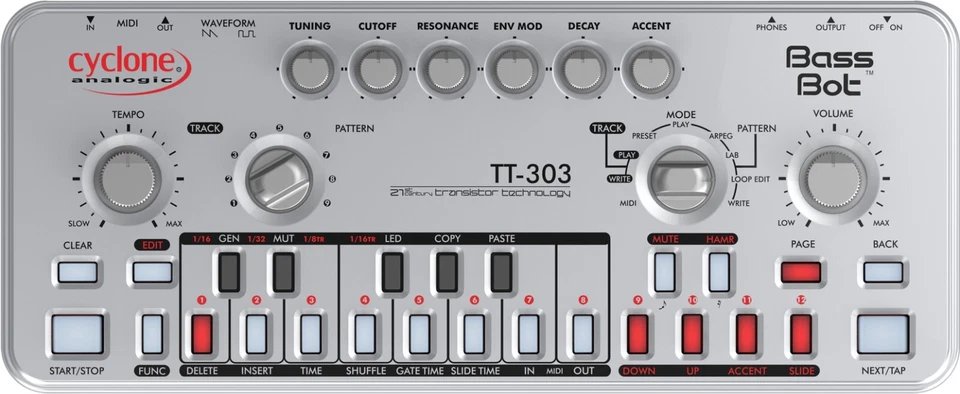 Cyclone analogic TT-303 Bass Bot / Analog Clone TB-303 Roland, no TD3 TB3 TB-03 - Image 3 of 4