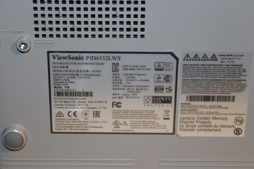 Viewsonic PJD6552LWS Short Throw HDMI Projector. Please Read the Description - Picture 6 of 8