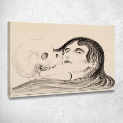 Der Todeskuss Edvard Munch, em333 Leinwandbild
