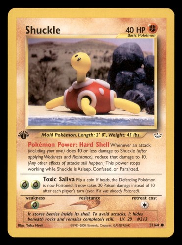 Shuckle 51/64 1st Edition Neo Revelation 2001 Pokemon - Picture 1 of 2