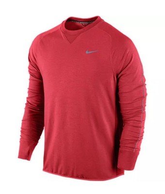 red long sleeve running shirt
