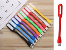 Portable Flexbiable WHITE LED USB Light Super Bright Night Reading Lamp RED
