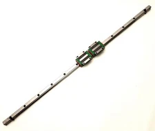 Two Hiwin HGW15CC Linear Guideways With 29" Rail M4x16, 23.47 kN Static Load