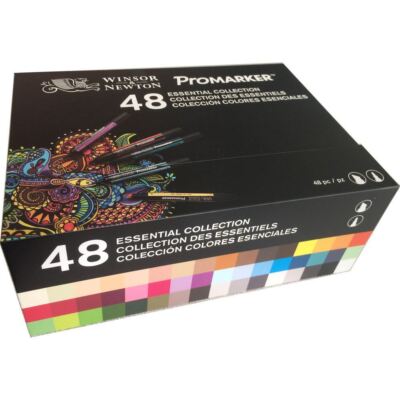 Winsor Newton Promarker Dual Tip Marker Pen Set 48 Essential Collection