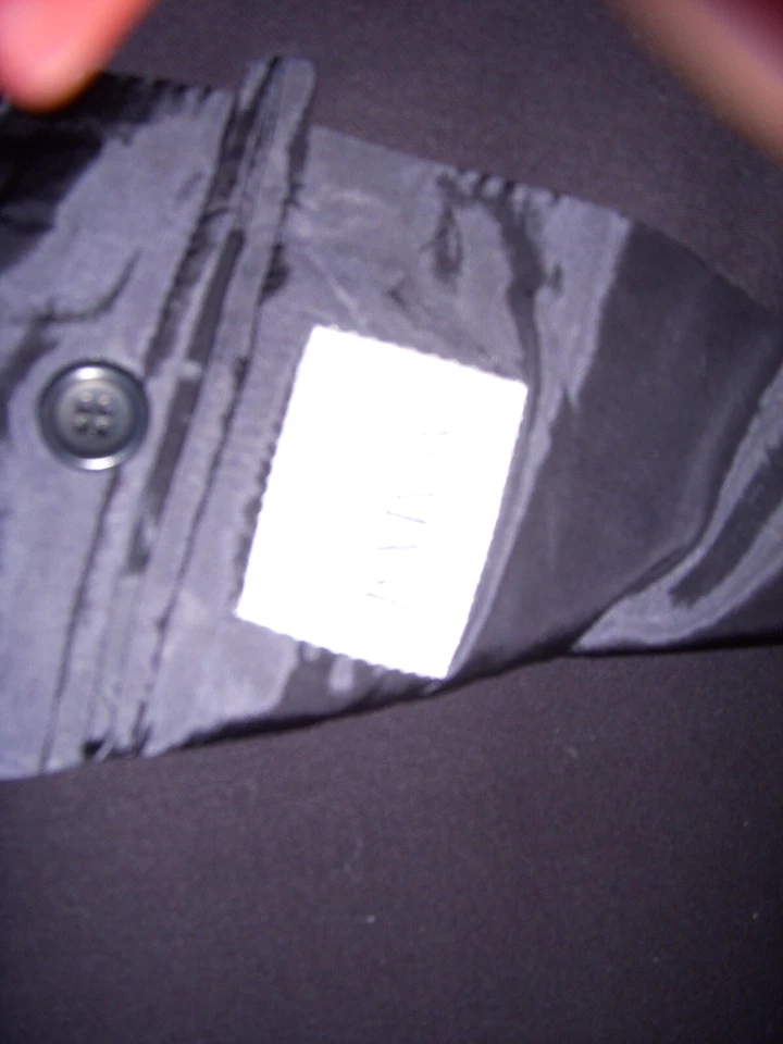 Traje de Lujo Armani Collezioni Hecho en Italia Negro 3 Botones Lana 38R Pantalones 38-31 Foto 4 de 4