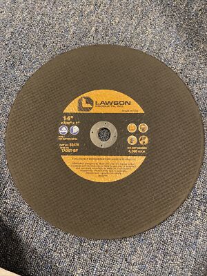 Lawson 14'' x 3/32'' x 1'' ''Sabre Cut'' Chop Saw Cutoff Wheel 93478 NOS
