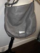 MARC by Marc Jacobs Gray/Silver Leather Hobo Standard Supply Workwear