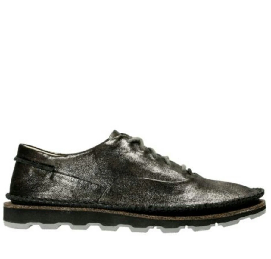 Oxford Clarks Damara Ava donna 9 5 nero pelle metallizzata mocassini cucite art NUOVE