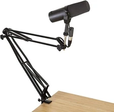 Gator Frameworks Desk-Mounted Broadcast Microphone Boom Stand for Podcasts