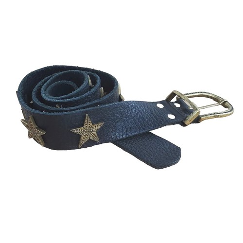 Etcetera Hip Belt 32 34 M Leather Black Rhinestone Bling  display picture 1
