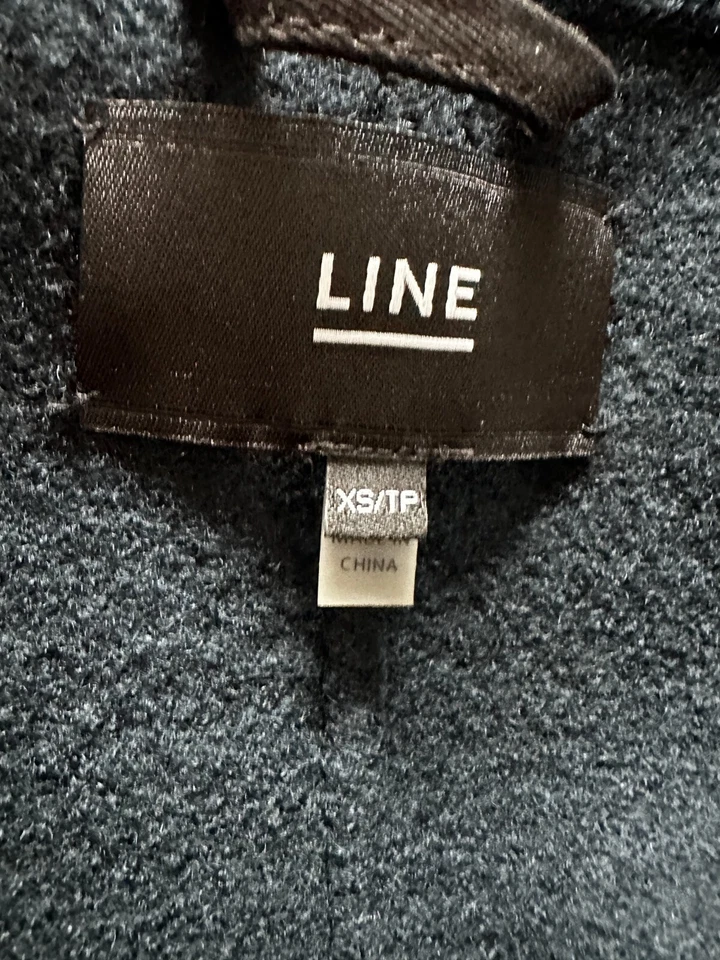 Chaqueta Line Lana Cremallera Cuello Alto Azul Teal Talla XS Foto 3 de 4