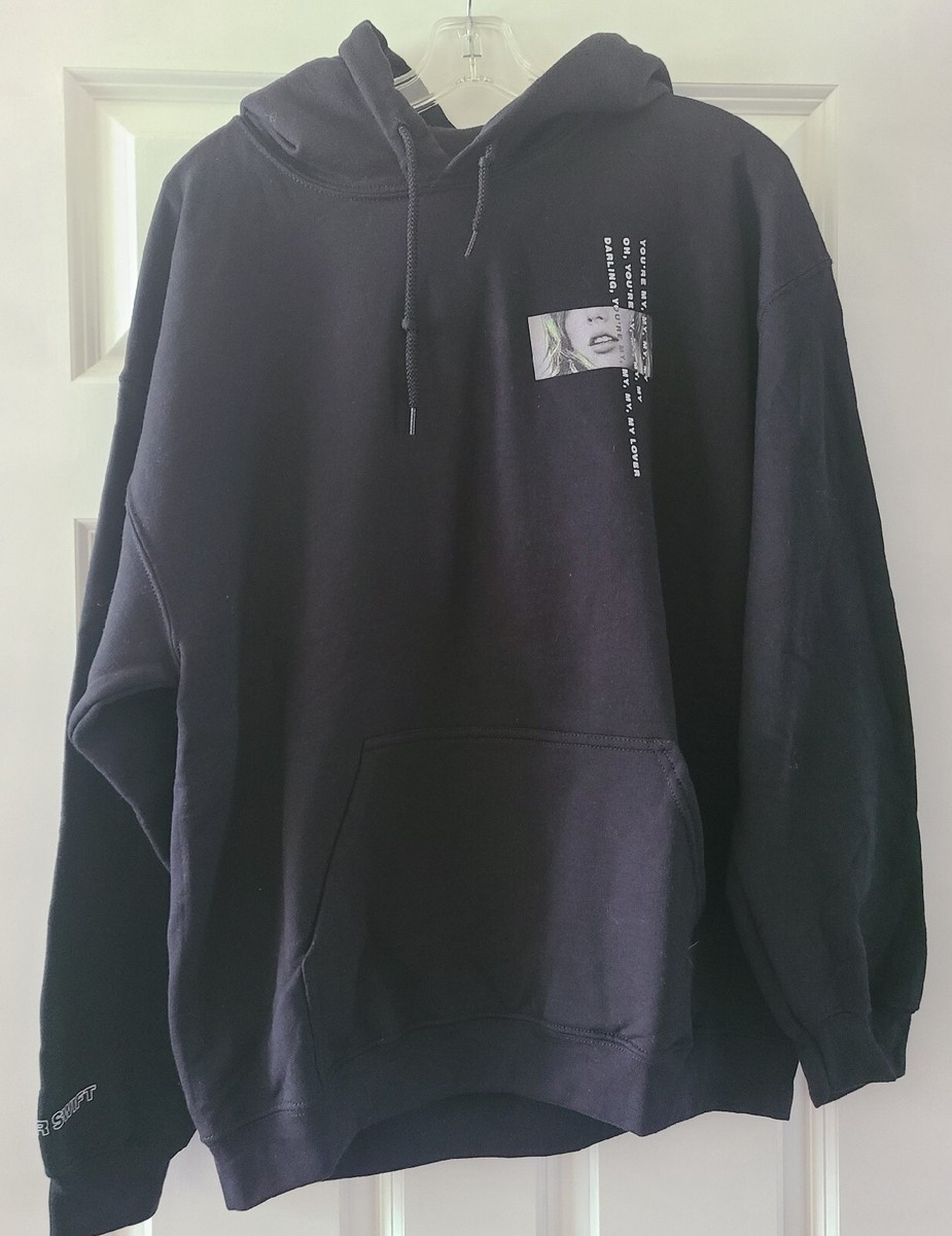 Taylor Swift The Lover Album Black Hoodie - Size LARGE