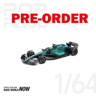 (Pre-order) POP RACE 1/64 ASTON MARTIN AMR23 LANCE STROLL Diecast Model Car