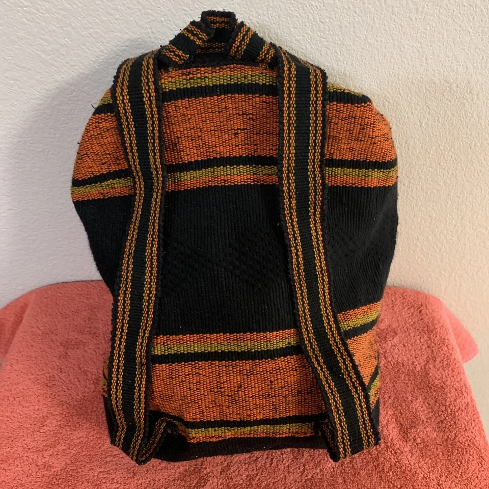 Mochila tejida negra y naranja ANAHEIM DUCKS equipo de hockey NHL Foto 4 de 4