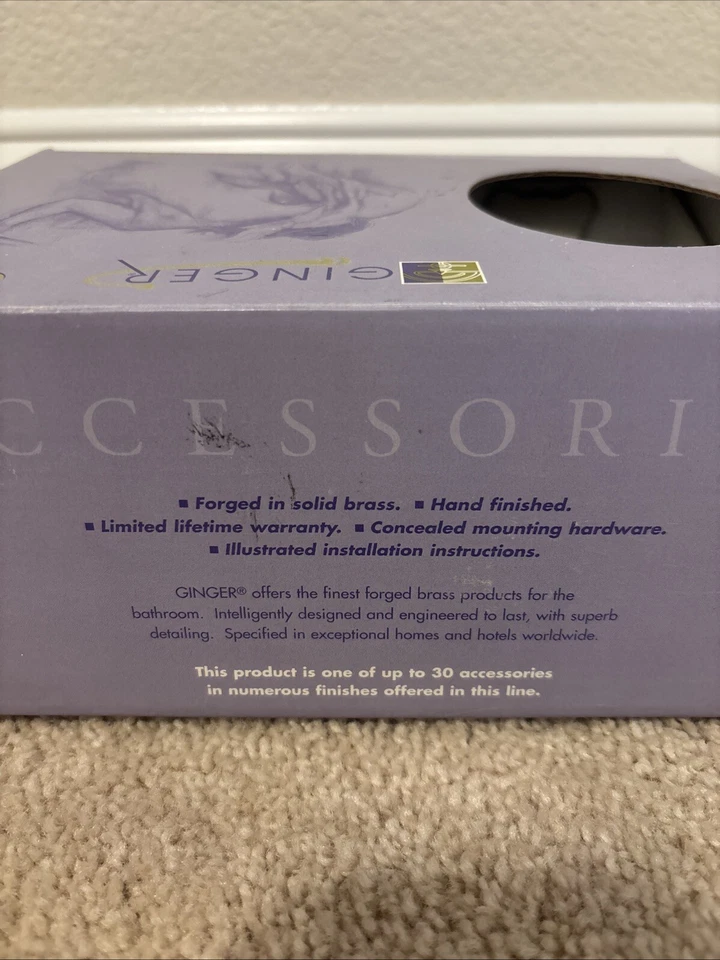 Vaso Ginger Circa con soporte para cepillo de dientes porcelana de níquel satinado nuevo en caja 0733-15 Foto 4 de 4