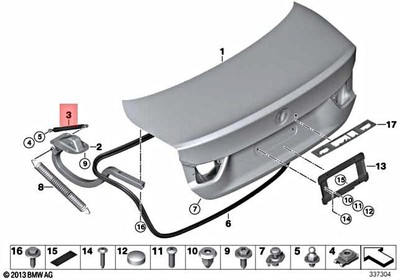 BMW F32 4 Series F82 Gas Pressurized Spring for Trunk Lid 7295205  