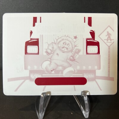 2017 GARBAGE PAIL KIDS ADAMGEDDON #8 DUMB DEATHS PEDESTR- IAN PRINTING PLATE
