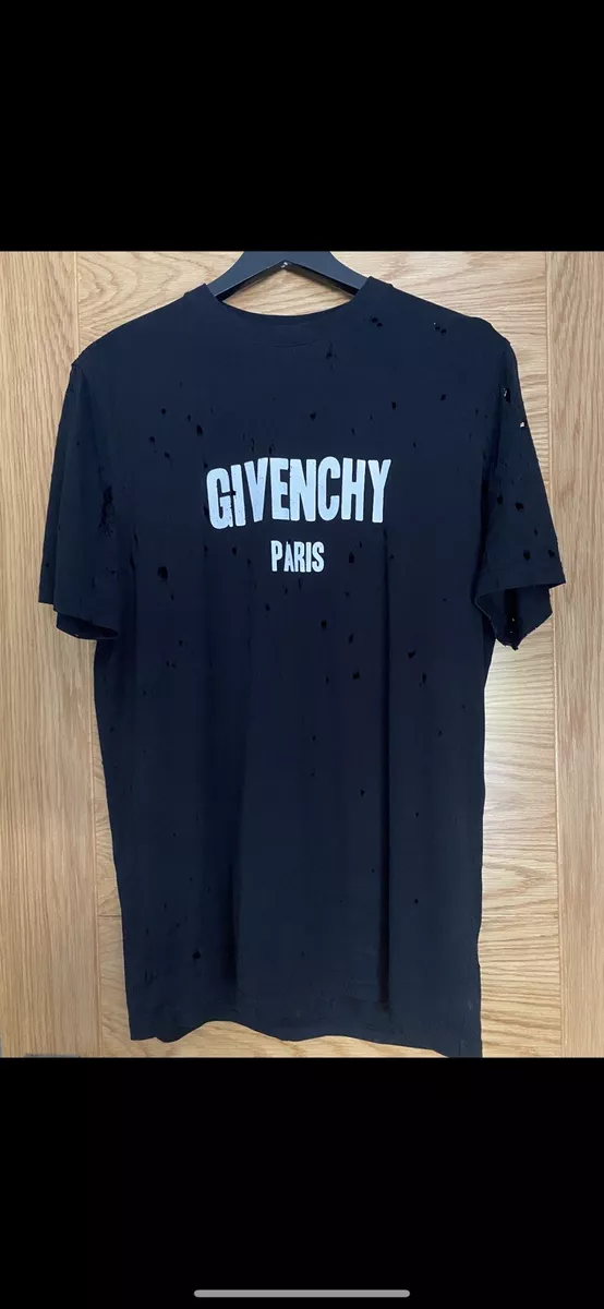 Givenchy red shop destroyed t shirt