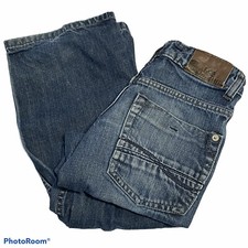 LEE DUNGAREES Relaxed STRAIGHT LEG ADJUSTABLE WAIST Boys JEANS SIZE 12 Slim X26  