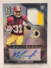 2015 PANINI SPECTRA MATT JONES ASPIRING RPA ROOKIE AUTO PATCH REFRACTOR 15/99