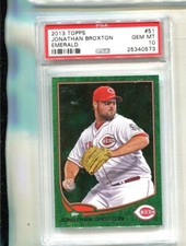 JONATHAN BROXTON 2013 TOPPS EMERALD CARD #51 PSA GEM MINT 10 REDS