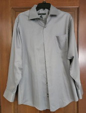 Geoffrey Beene Fitted Grey Men's Dress Shirt Size 32/33