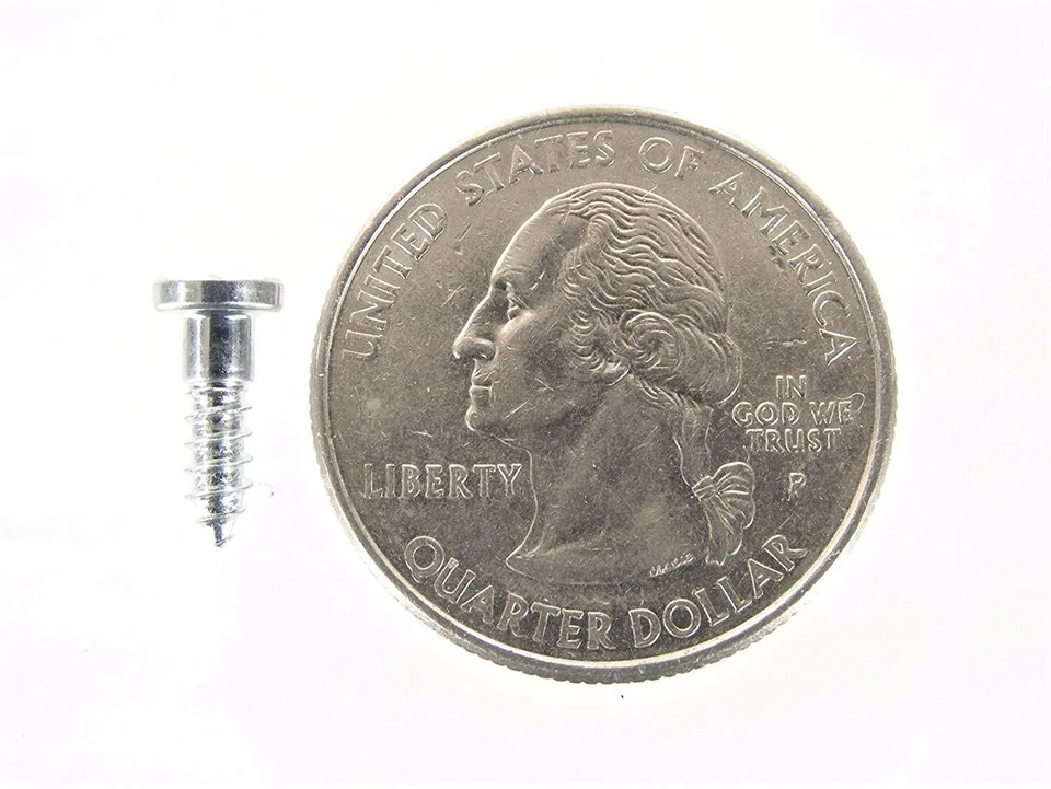 Chevy Windshield Molding Trim Clip Screw In Studs #4 x 3/8 (Qty-25) #117CC Foto 4 de 4