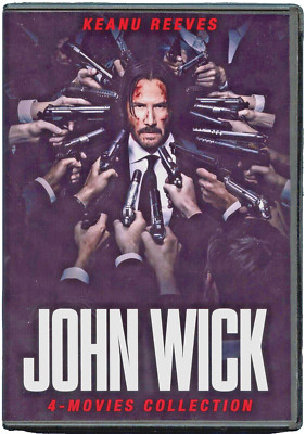 John Wick - Chapters 1-4 DVD Set - Custom Artwork! Now with John Wick Art Cards!