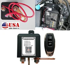 Wireless Remote Control Relay Car Battery Disconnect Cut Off Isolator Switch Kit