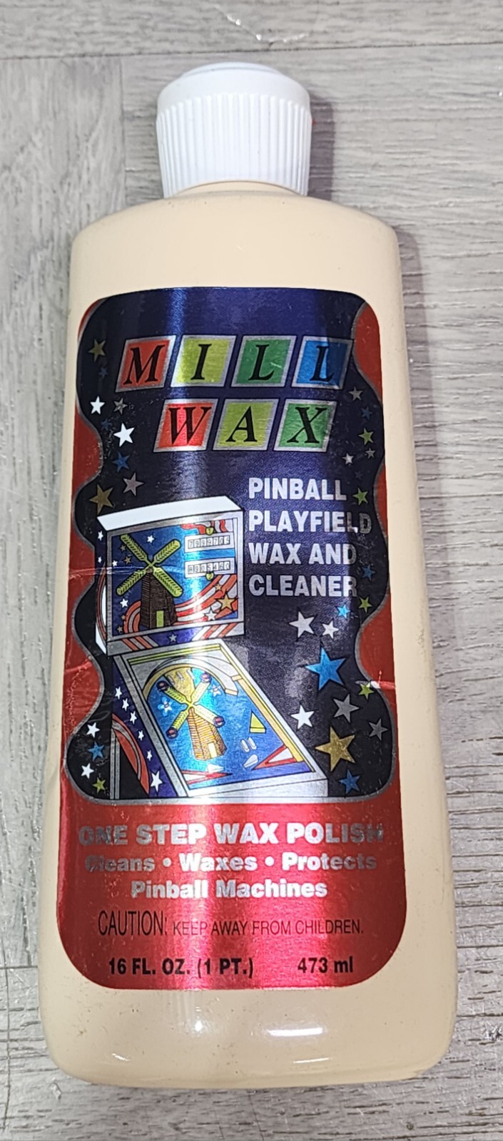 Mill Wax Pinball Machine Playfield Cleaner Polish 16oz