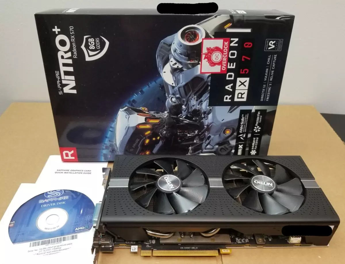 SAPPHIRE Radeon NITRO+ RX 570 8GB GDDR5 AMD Graphics Card GPU 8 GB