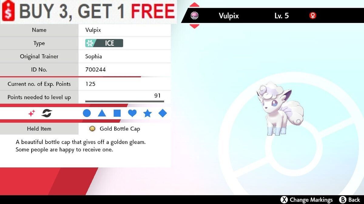 POKEMON SWORD and SHIELD ✨SHINY✨ Alolan Vulpix w/ Best IVs. Any held item