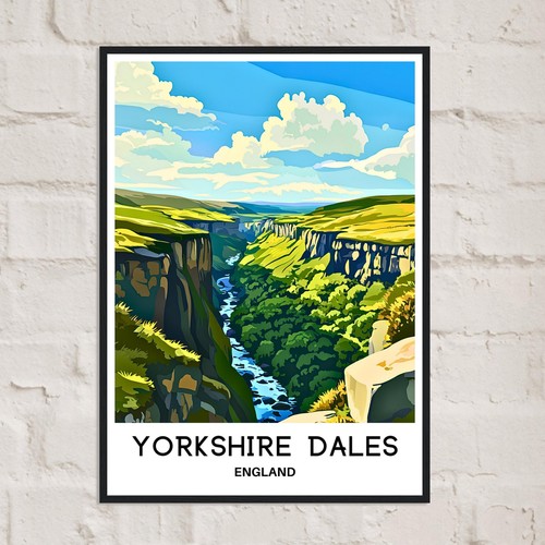 Yorkshire Dales National Park Travel Print Poster England Lover Gift - Picture 6 of 10