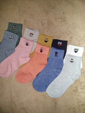 Women s Novelty Embroidered Emoji Quarter Crew Socks 10-Pack NIB