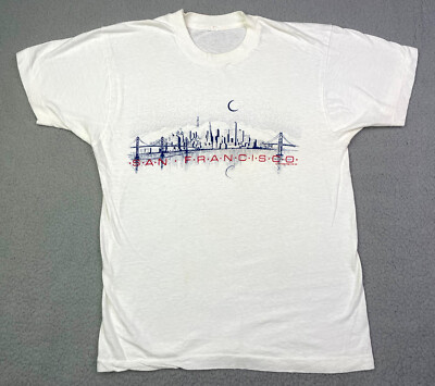 Vtg San Francisco Shirt Adult Small Golden Gate Bridge Single Stitch 1986 Mens