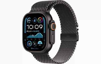 Smartwatch Apple Watch Ultra 2 49mm GPS+LTE Titan Schwarz Milanaise Armband