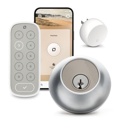 Level Lock Connect WiFi Smart Lock & Keypad for Keyless Entry Satin Chrome