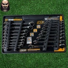 GEARWRENCH SAE/MM 90-Tooth Pro Combination Ratcheting Wrench Tool Set 18-Piece