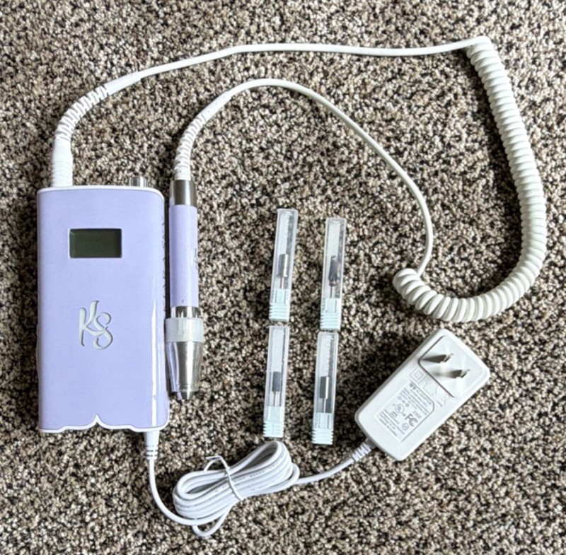 Kiara Sky – Portable Electric Nail File & Drill Set – Purple with Bits & Adapter