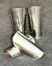 Medieval Steel Knight Armor Set of Vambraces and Greaves Cosplay costume Armor