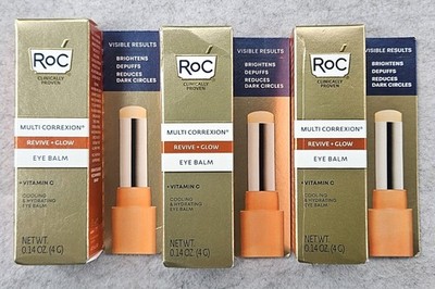 RoC Derm Multi Correxion Revive + Glow Eye Balm - Lot of 3 - brand new NIB L@@K