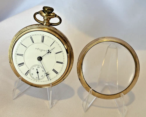 Elgin Pocket Watch Open Face 7J Grade 55 J.T. Ryerson 18S 7J Model 1