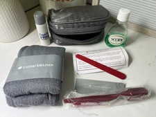 United Airlines Logo Toiletry Bag | Vintage UA Connoisseur Class Amenity Kit