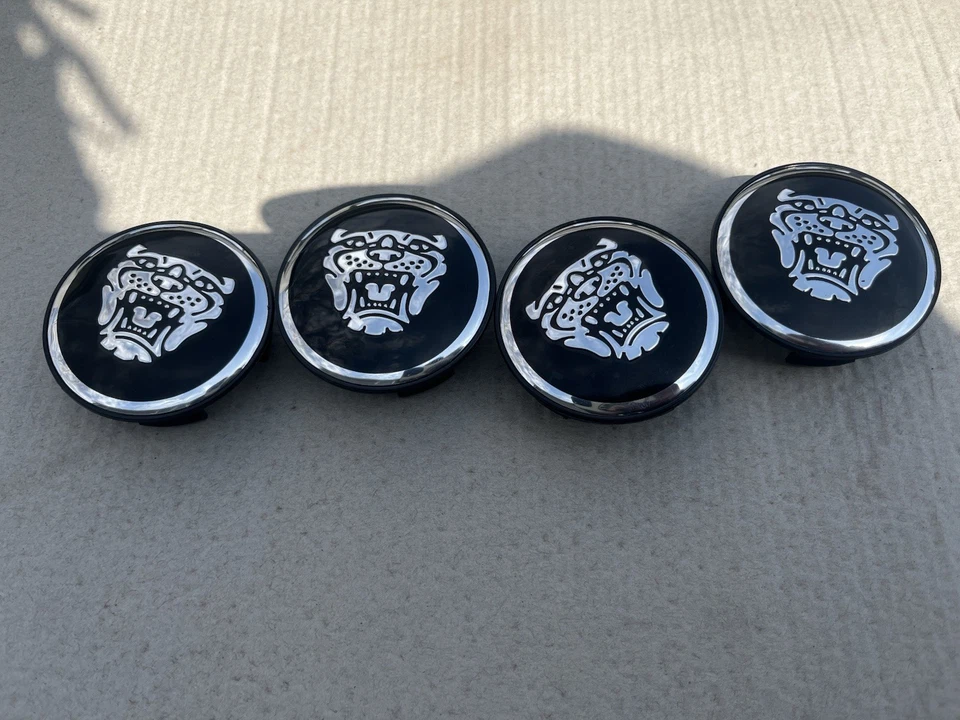 JAGUAR 4 件套黑色车轮中心盖 59 毫米 - 保证满意度 — 第 4/4 张图片