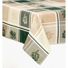 Olive Green Cherries And Pears Tablecloth